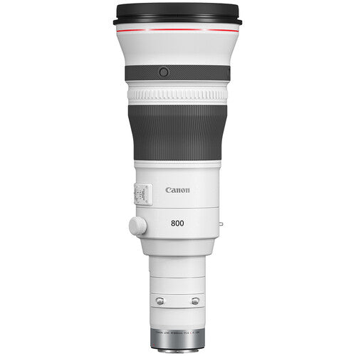 Canon camera lens with '800' marking on a white background