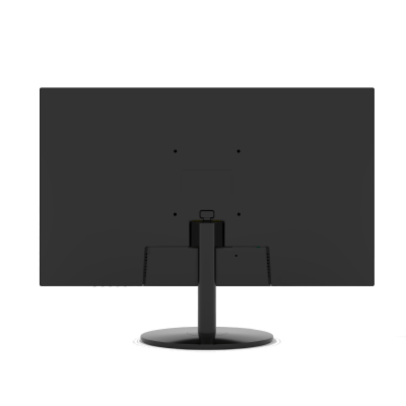 Black computer monitor on a white background
