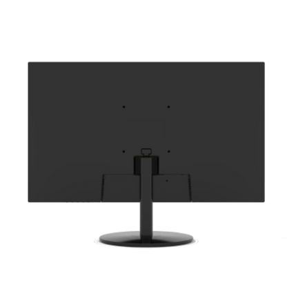 Black computer monitor on a white background