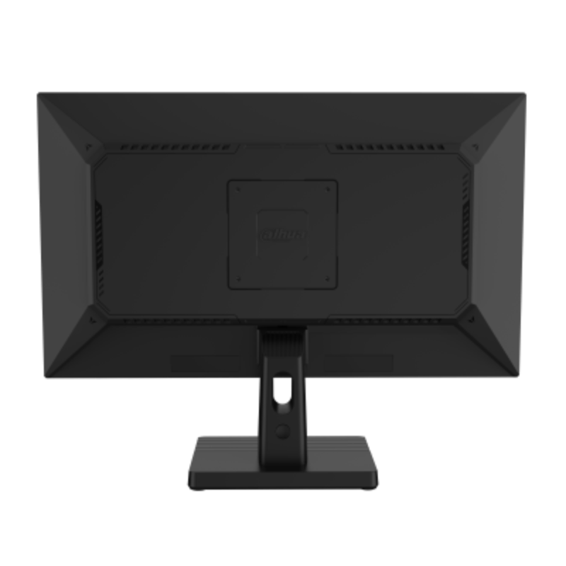 Black computer monitor on a white background