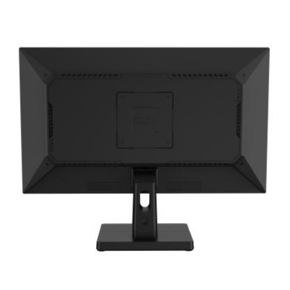 Black computer monitor on a white background