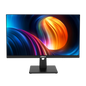 Computer monitor with colorful display on a white background
