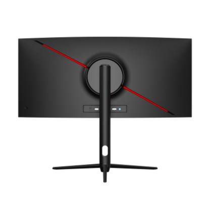 Gaming monitor with a stand on a white background