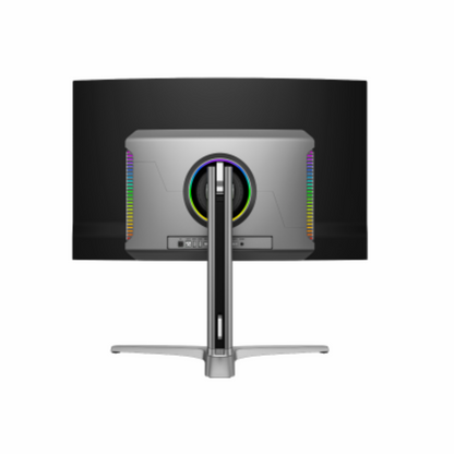 Gaming monitor with RGB lighting on a white background
