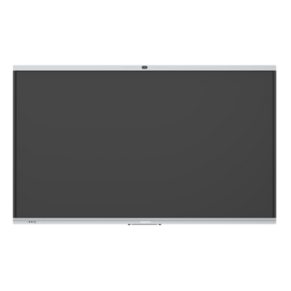 Large black electronic display screen on a white background