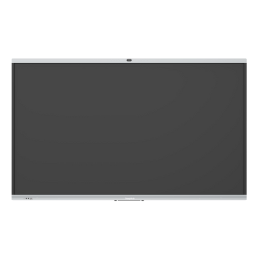 Large black electronic display screen on a white background