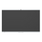 Large black electronic display screen on a white background