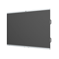 Large black electronic display screen on a white background