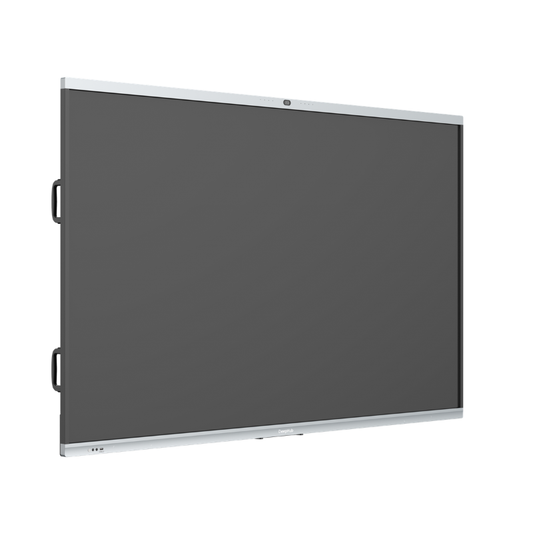Large black screen with white frame on a white background