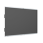 Large black screen with white frame on a white background