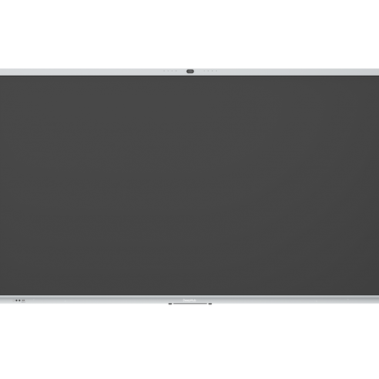 Large black screen on a white background