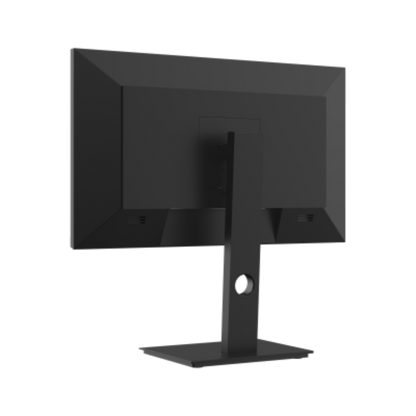 Black computer monitor on a white background