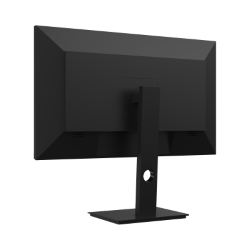 Black computer monitor on a white background