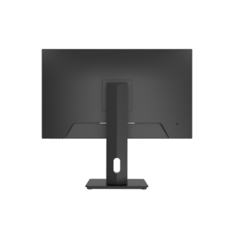 Black computer monitor on a white background