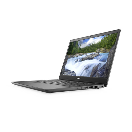 Laptop with a scenic display on a white background