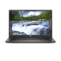 Laptop displaying a scenic wallpaper on a white background
