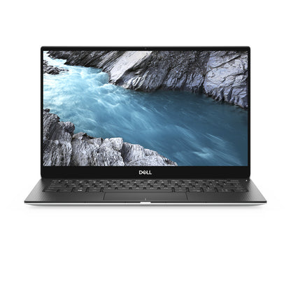 Laptop with a scenic display on a white background