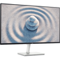 Monitor displaying a serene design with stacked stones and concentric circles on a white background