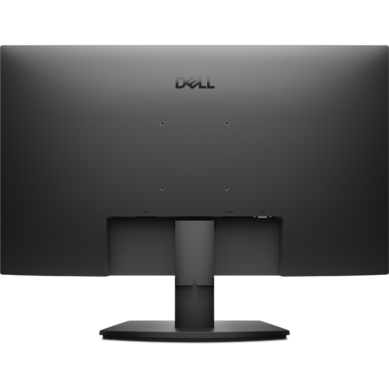 Black Dell computer monitor on a white background