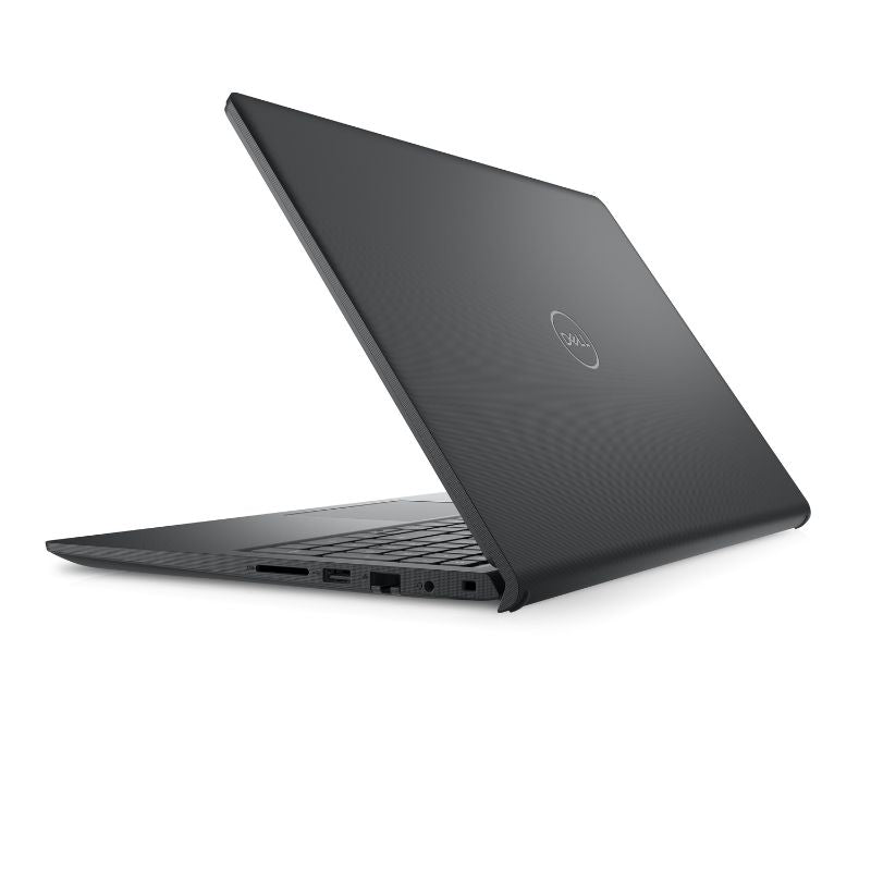 Black Dell laptop on a white background