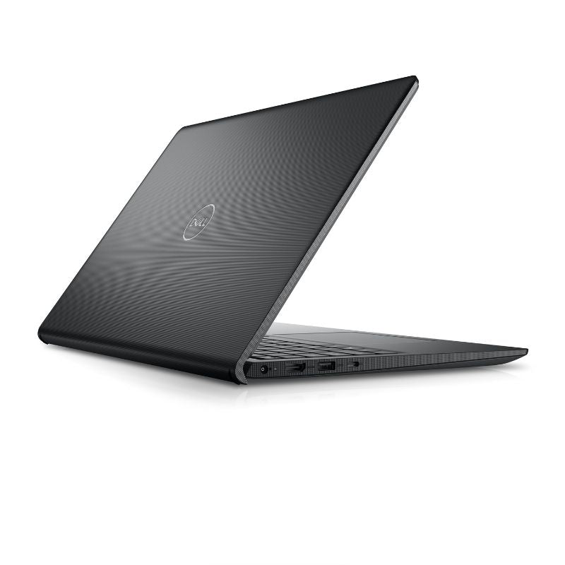 Black Dell laptop on a white background