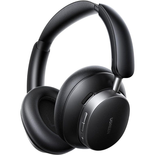 Black over-ear headphones with Ugreen branding on a white background