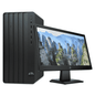 HP 290 G9 Tower Core i3 and monitor with scenic display on a white background