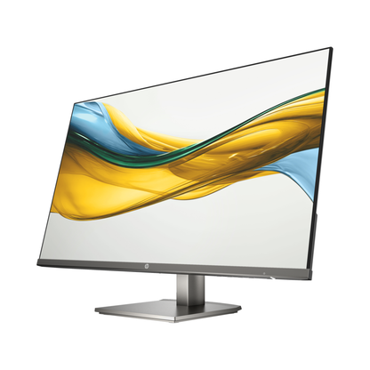 computer monitor with colorful display on a white background
