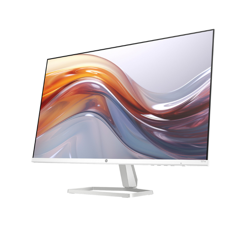 computer monitor with colorful display on a white background