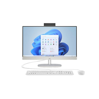 Computer monitor with keyboard and mouse on a white background