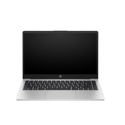 Laptop with HP logo on a white background