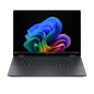 Laptop with a colorful abstract design on the screen against a white background