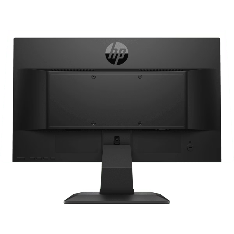 Black HP monitor on a white background