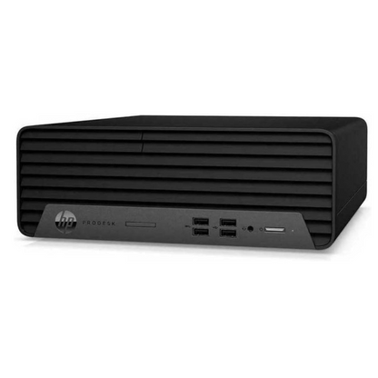 Black HP ProDesk 400 G7  computer on a white background