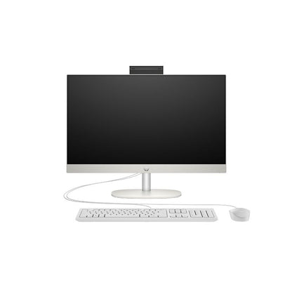 Computer monitor with keyboard and mouse on a white background