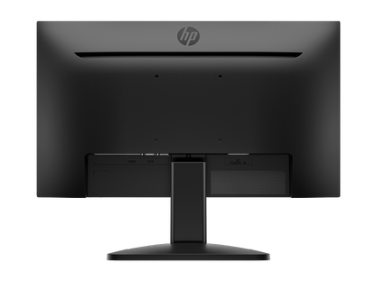 Black HP monitor on a white background