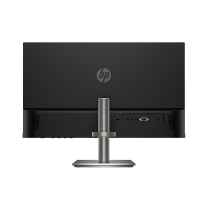 Black HP monitor with stand on a white background