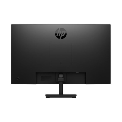 Black HP monitor on a white background