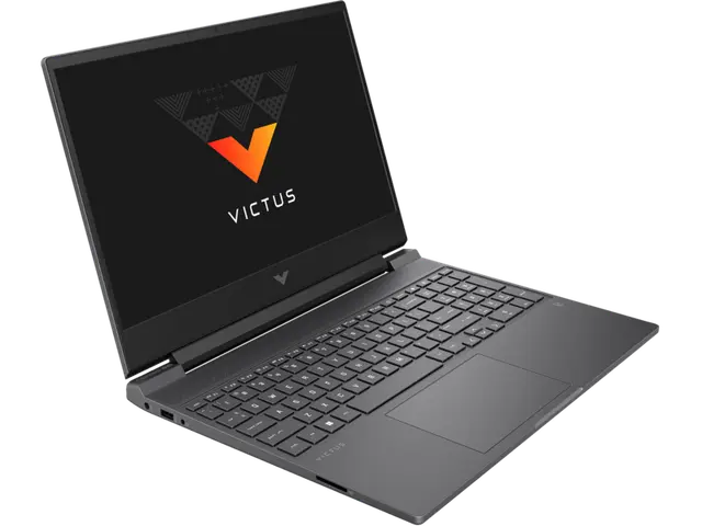 Laptop with Victus logo on a white background