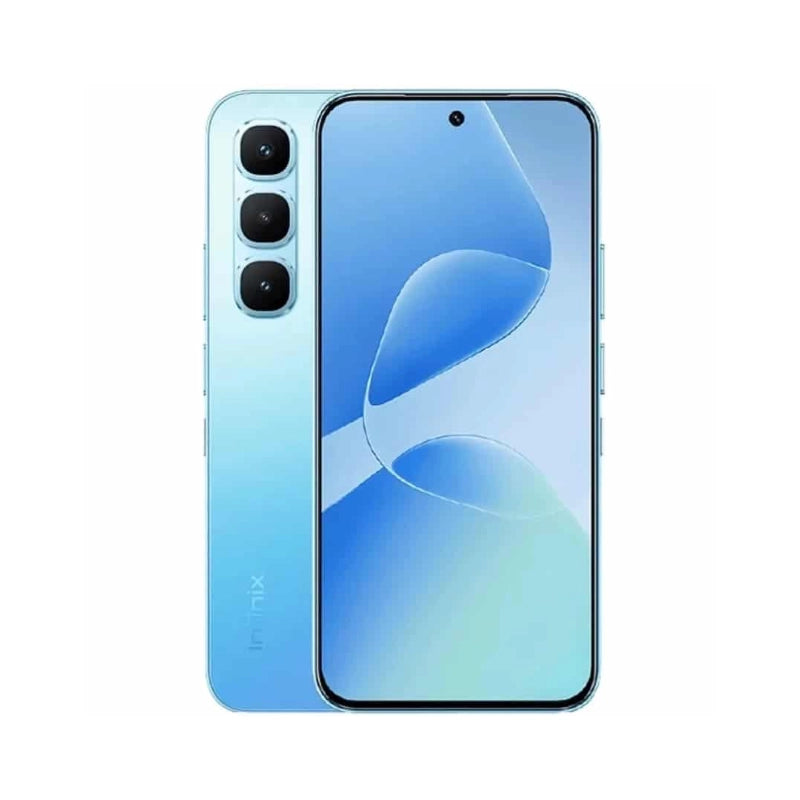 Smartphone with a gradient blue design on a white background
