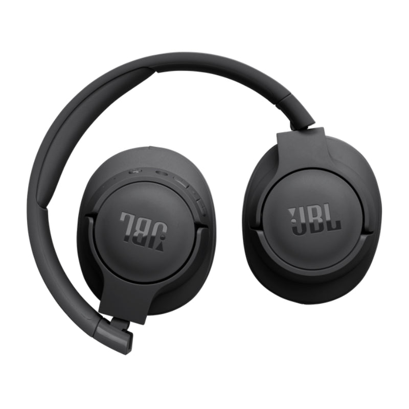 Black JBL headphones on a white background