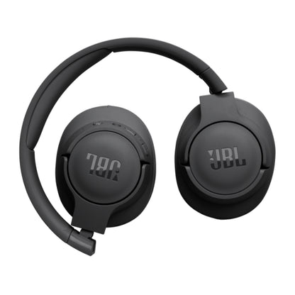 Black JBL headphones on a white background