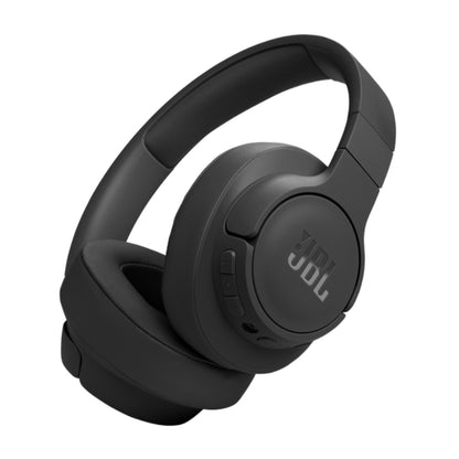 Black JBL headphones on a white background