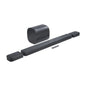 Set of black JBL Bar 1300MK2 Soundbar on a white background