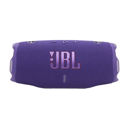 Purple JBL speaker on a white background