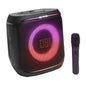 JBL speaker with a microphone on a white background