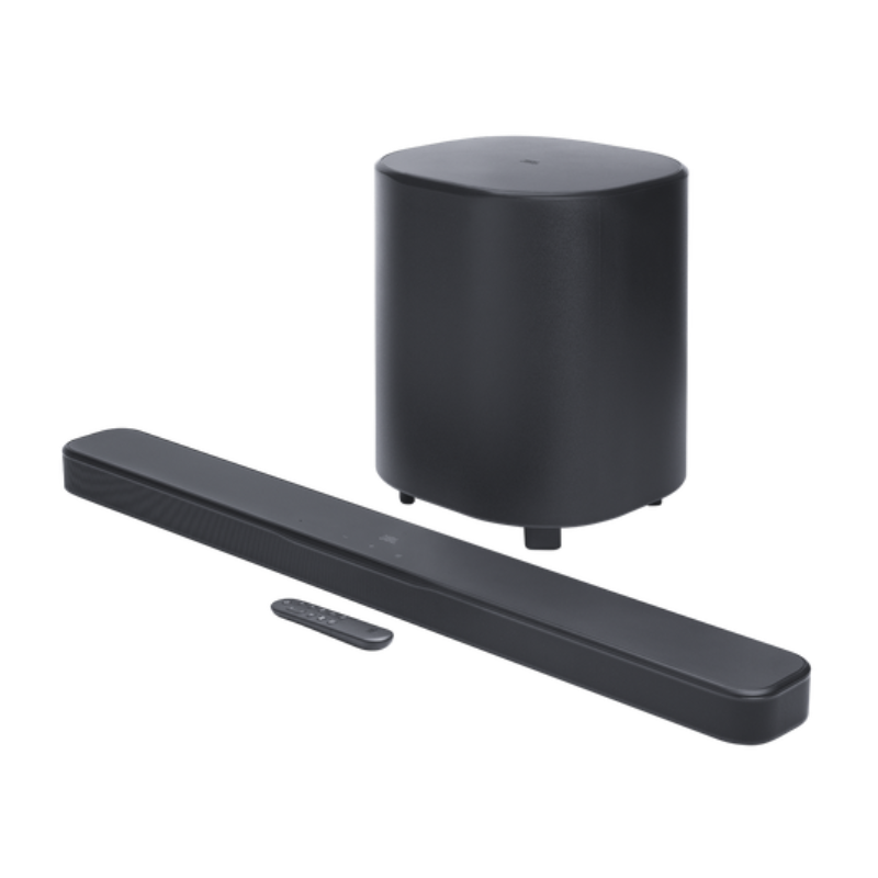 JBL SoundBar 500MK2 with a subwoofer