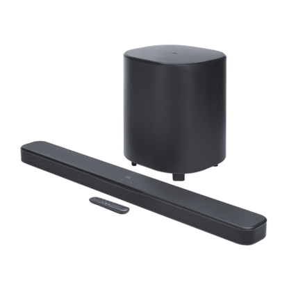 JBL SoundBar 500MK2 with a subwoofer
