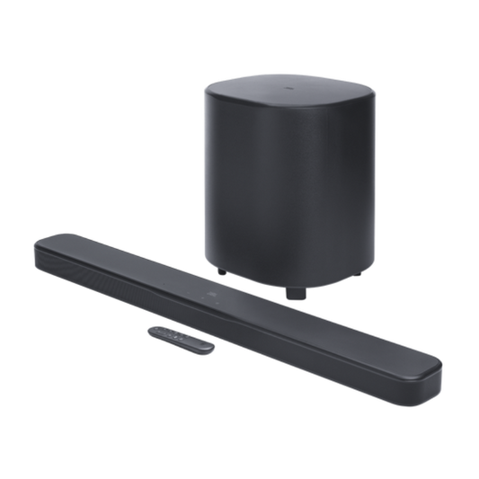 JBL SoundBar 500MK2 with a subwoofer