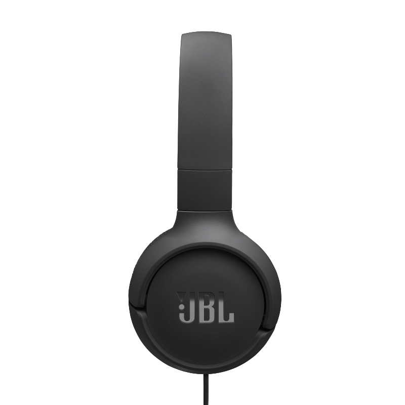 Black JBL headphones on a white background